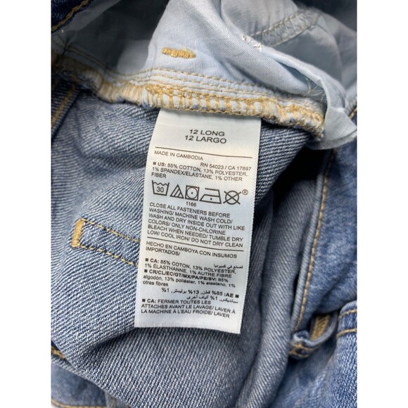 NWT Old Navy WOW Boyfriend Blue Jeans Womens 12L 36x33 Mid Rise Straight Leg - Picture 10 of 12
